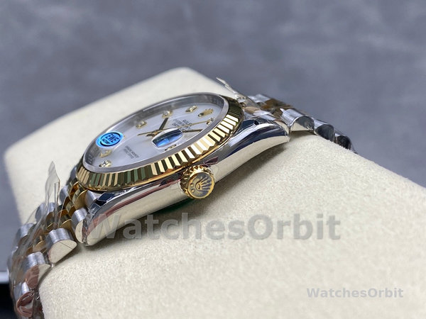 Rolex Datejust 126233 White MOP Diamond Dial Fluted Bezel 36MM Unisex Replica Watch