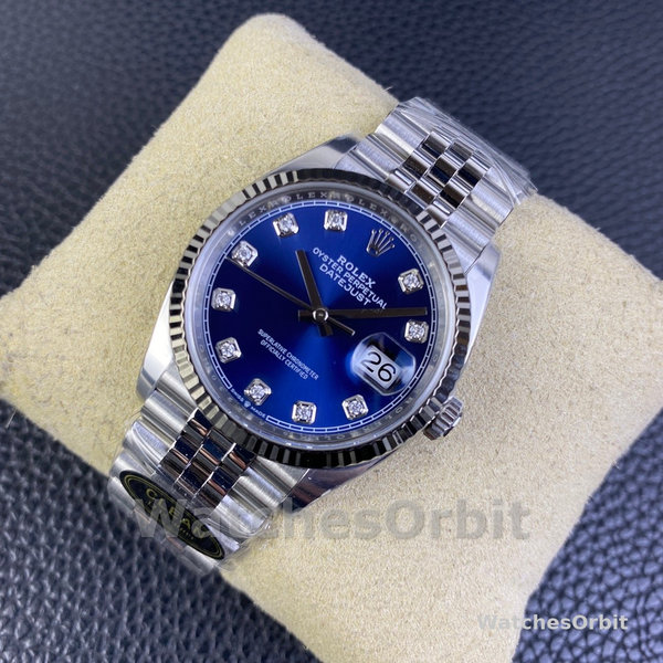 Rolex Datejust 126234 Blue Diamond Dial 36MM Unisex Replica Watch