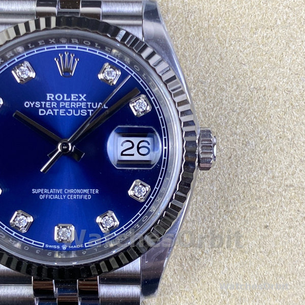 Rolex Datejust 126234 Blue Diamond Dial 36MM Unisex Replica Watch