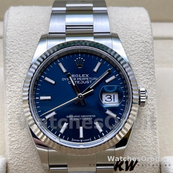 Rolex Datejust 126234 Blue Index Dial Stainless Steel 36MM Unisex Replica Watch