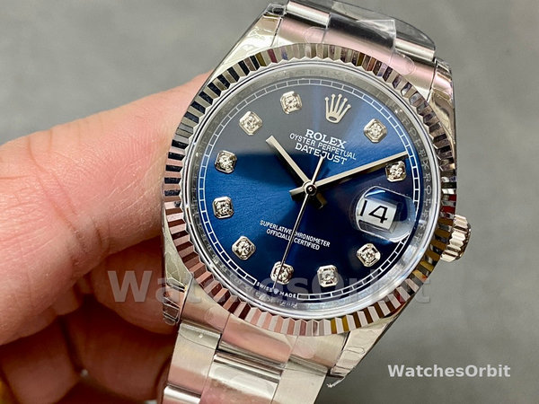 Rolex Datejust 126234 Blue Index Dial Stainless Steel 36MM Unisex Replica Watch