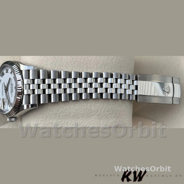 Rolex Datejust 126234 Fluted Bezel White Roman Dial 36MM Unisex Replica Watch