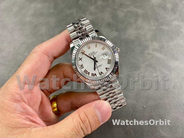 Rolex Datejust 126234 Fluted Bezel White Roman Dial 36MM Unisex Replica Watch
