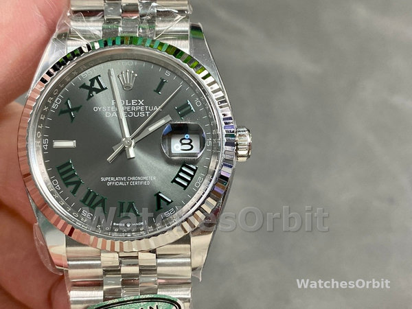 Rolex Datejust 126234 Slate Grey Wimbledon Dial 36MM Unisex Replica Watch