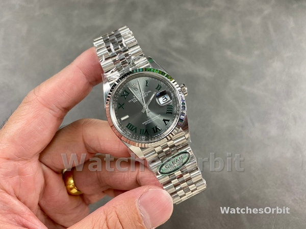 Rolex Datejust 126234 Slate Grey Wimbledon Dial 36MM Unisex Replica Watch