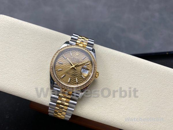 Rolex Datejust 126283RBR 0031 Champagne Fluted Motif 36mm Dial