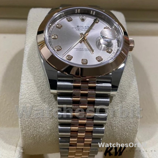 Rolex Datejust 126301 Rose Gold Sundust Diamonds Dial 41MM Mens Replica Watch