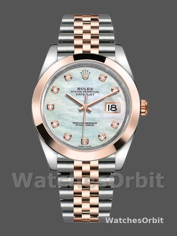 Rolex Datejust 126301 White Mother of Pearl Diamond Dial 41MM Mens Replica Watch