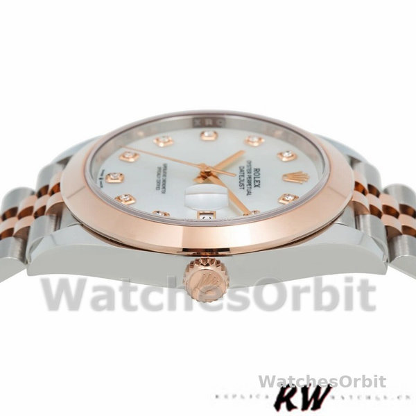 Rolex Datejust 126301 White Mother of Pearl Diamond Dial 41MM Mens Replica Watch