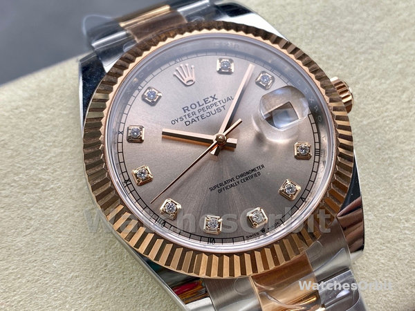 Rolex Datejust 126331 0007 Sundust Diamond Oyster 41mm Steel and Everose Gold Watch