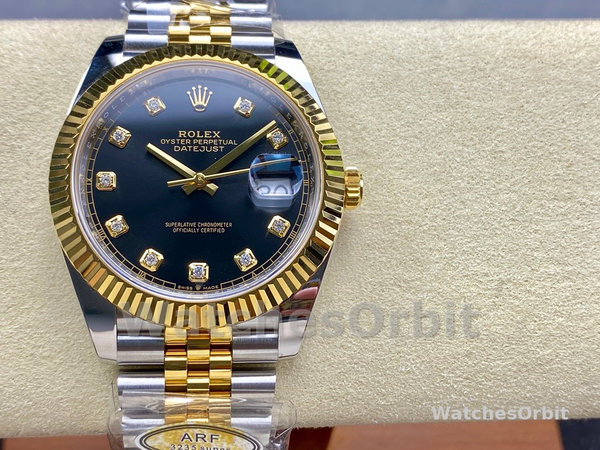 Rolex Datejust 126333 0006 Black Diamond Jubilee 41mm Men's Watch