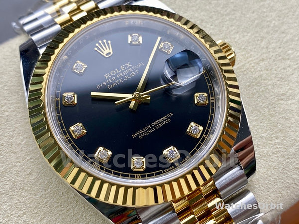 Rolex Datejust 126333 0006 Black Diamond Jubilee 41mm Men's Watch