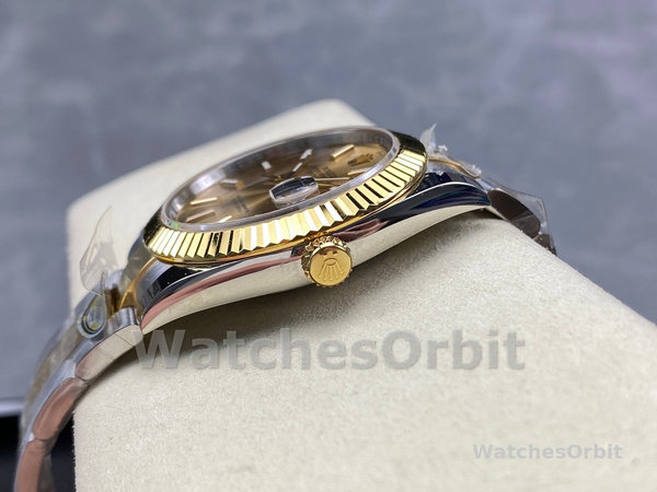 Rolex Datejust 126333 0009 Champagne Index Oyster 41mm Two Tone Steel