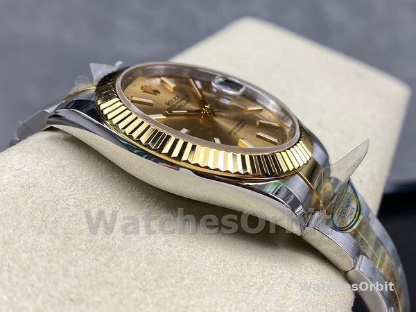 Rolex Datejust 126333 0009 Champagne Index Oyster 41mm Two Tone Steel