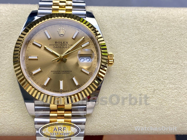Rolex Datejust 126333 0010 Champagne Index Jubilee 41mm Two Tone Steel
