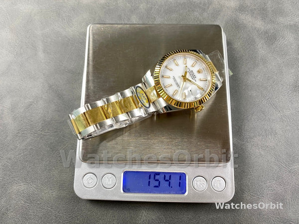 Rolex Datejust 126333 0015 White Index Oyster 41mm Two Tone Steel