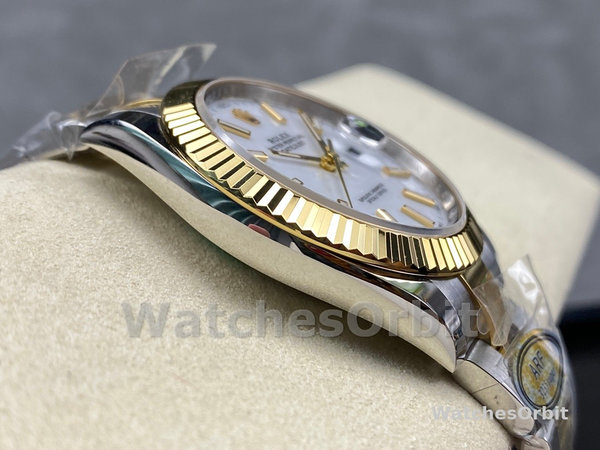 Rolex Datejust 126333 0015 White Index Oyster 41mm Two Tone Steel