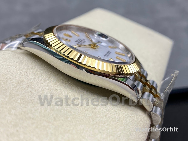 Rolex Datejust 126333 0016 White Index Jubilee 41mm Two Tone Steel