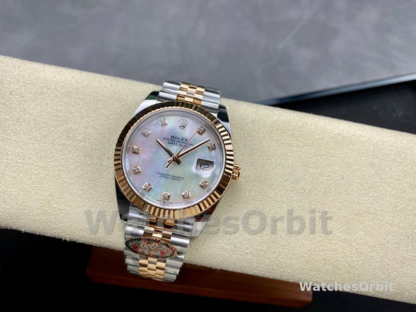 Rolex Datejust 126333 0018 41mm White Mother of Pearl Diamond Dial Men's Watch