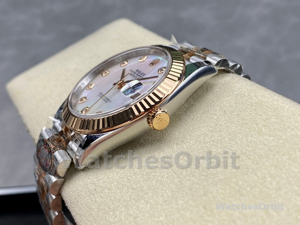 Rolex Datejust 126333 0018 41mm White Mother of Pearl Diamond Dial Men's Watch