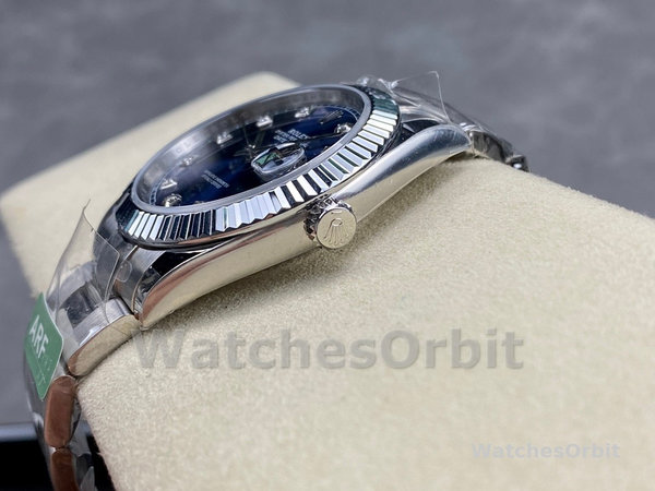 Rolex Datejust 126334 0015 Fluted Bezel Blue Diamond Dial 41MM Mens Replica Watch