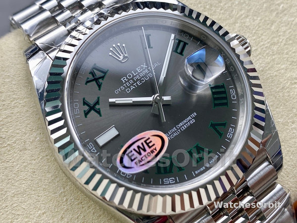 Rolex Datejust 126334 0022 41mm Slate Grey Roman Dial Men's Watch