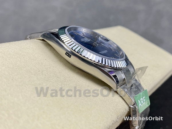 Rolex Datejust 126334 0025 Fluted Bezel Blue Roman Numeral Dial 41MM Mens Replica Watch