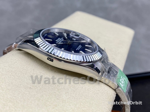 Rolex Datejust 126334 Fluted Bezel Blue Fluted-motif Dial 41MM Mens Replica Watch