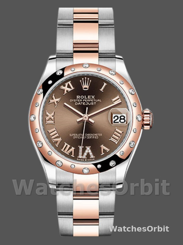 Rolex Datejust 178341 Chocolate Brown Roman Numeral Dial 31MM Lady Replica Watch