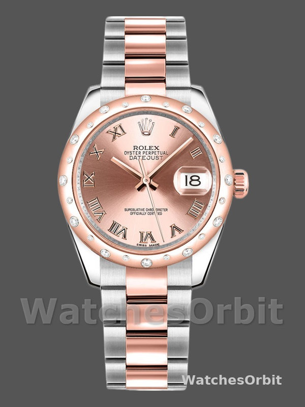 Rolex Datejust 178341 Pink Roman Numeral Dial 31MM Lady Replica Watch