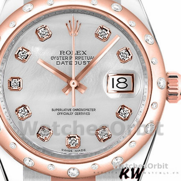 Rolex Datejust 178341 White Mother of Pearl Diamonds Dial 31MM Lady Replica Watch