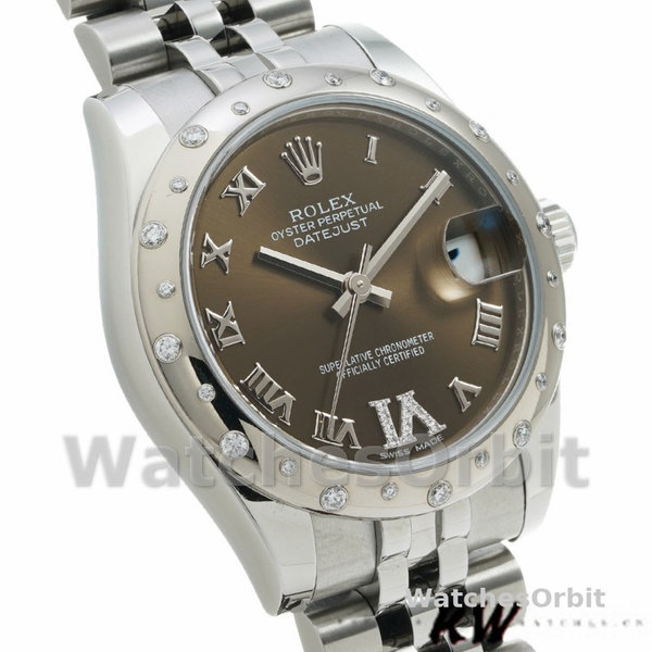 Rolex Datejust 178344 Bronze Dial VI Diamonds 31MM Lady Replica Watch