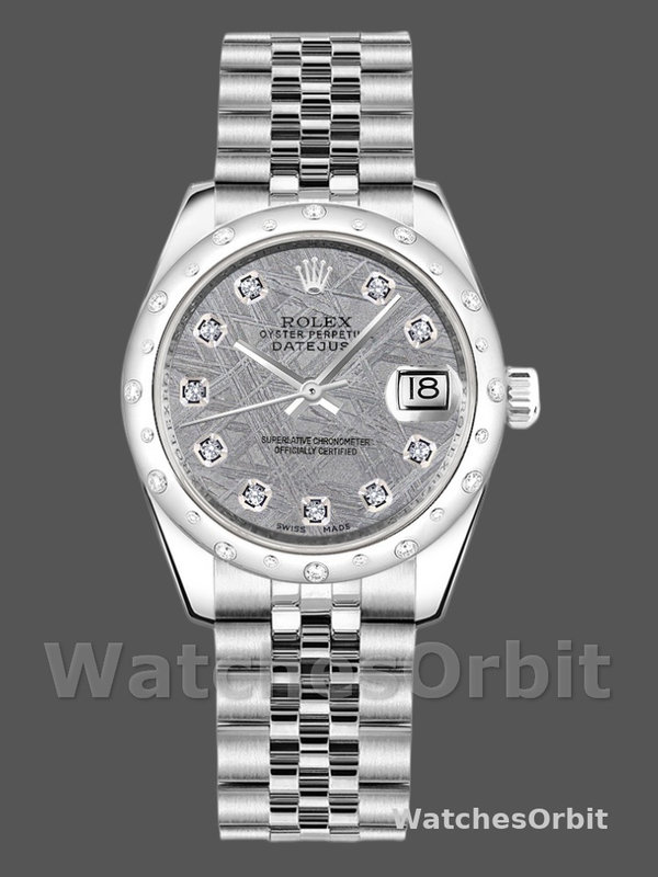 Rolex Datejust 178344 Meteorite Grey Dial 31MM Lady Replica Watch