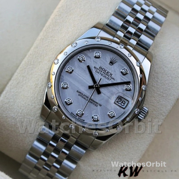 Rolex Datejust 178344 Meteorite Grey Dial 31MM Lady Replica Watch