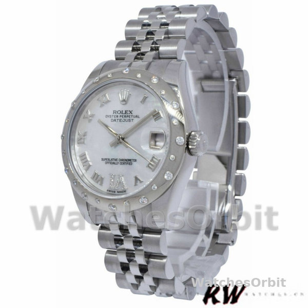 Rolex Datejust 178344 Mother of Pearl White Dial Diamond 31MM Lady Replica Watch