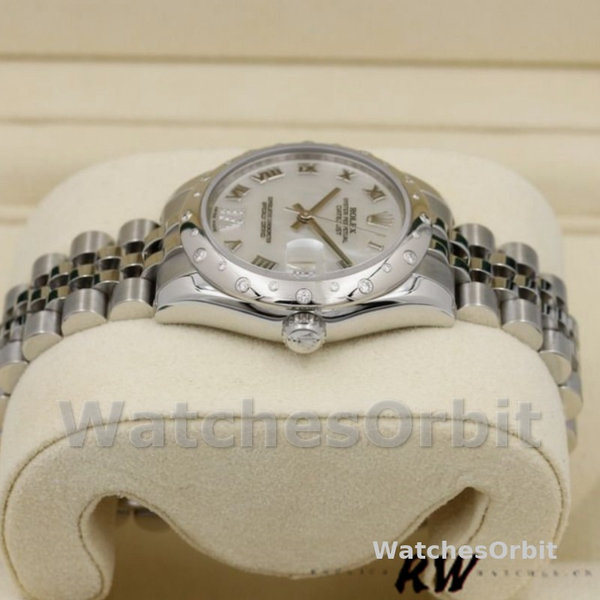 Rolex Datejust 178344 Mother of Pearl White Dial Diamond 31MM Lady Replica Watch