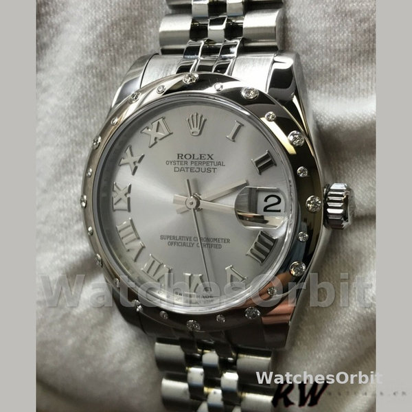 Rolex Datejust 178344 Rhodium Grey Dial Jubilee Bracelet 31MM Lady Replica Watch