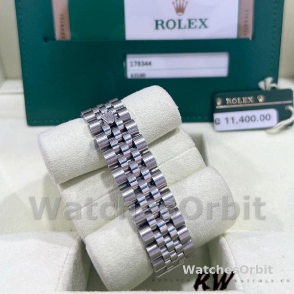 Rolex Datejust 178344 Stainless Steel Blue Dial Diamonds 31MM Lady Replica Watch