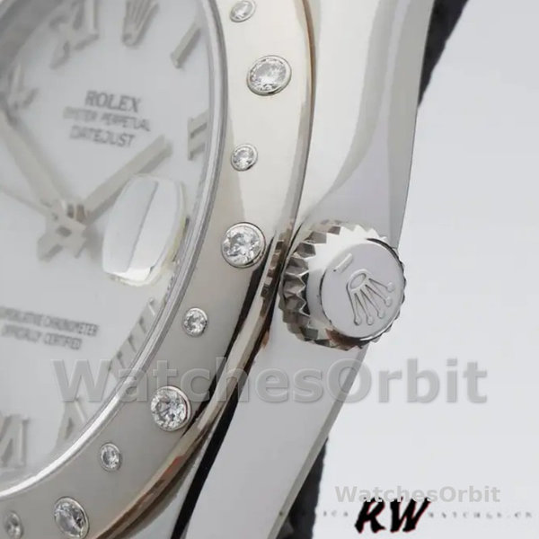 Rolex Datejust 178344 Stainless Steel White Roman Numeral Dial 31MM Lady Replica Watch