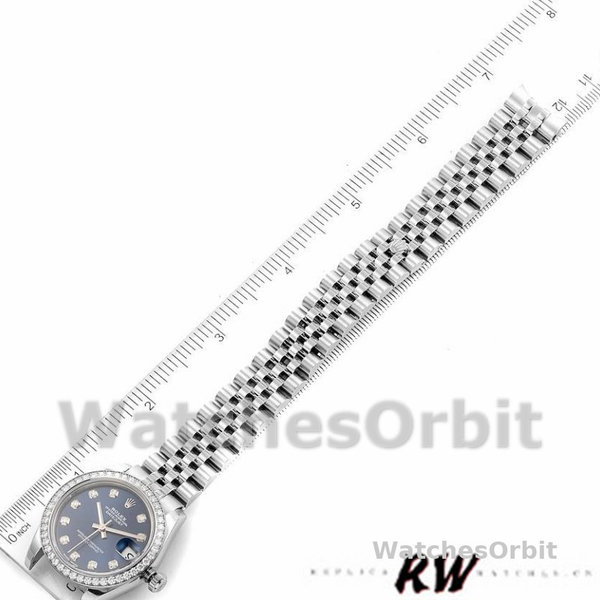 Rolex Datejust 178384 Blue Dial Diamond Bezel 31MM Lady Replica Watch