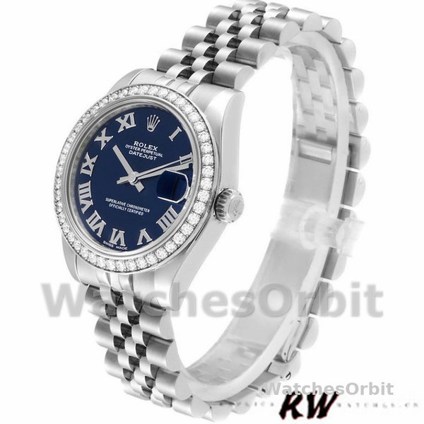 Rolex Datejust 178384 Stainless Steel Blue Roman Dial 31MM Lady Replica Watch
