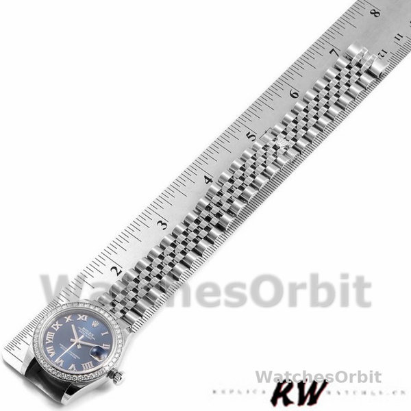 Rolex Datejust 178384 Stainless Steel Blue Roman Dial 31MM Lady Replica Watch