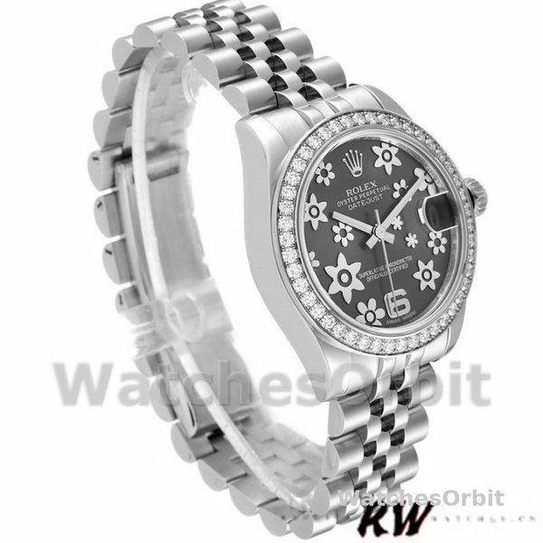 Rolex Datejust 178384 Stainless Steel Floral Dial Diamond 31MM Lady Replica Watch