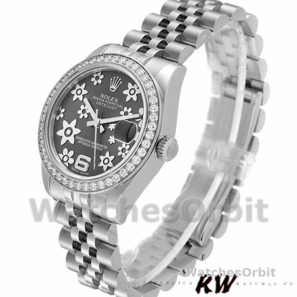 Rolex Datejust 178384 Stainless Steel Floral Dial Diamond 31MM Lady Replica Watch