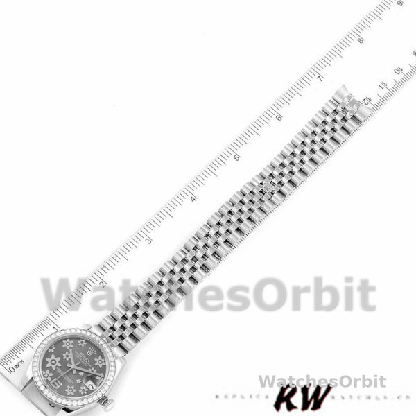 Rolex Datejust 178384 Stainless Steel Floral Dial Diamond 31MM Lady Replica Watch