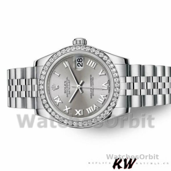 Rolex Datejust 178384 Stainless Steel Silver Roman Dial 31MM Lady Replica Watch