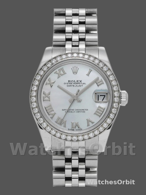 Rolex Datejust 178384 White Mother of pearl Dial 31MM Lady Replica Watch