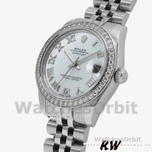 Rolex Datejust 178384 White Mother of pearl Dial 31MM Lady Replica Watch