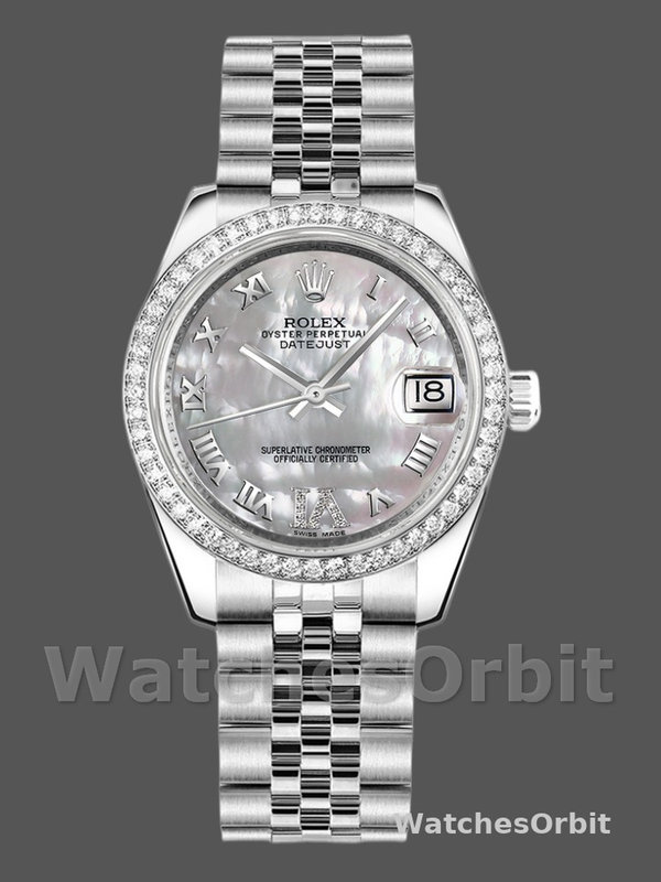 Rolex Datejust 178384 White Mother of Pearl Dial Diamonds 31MM Lady Replica Watch