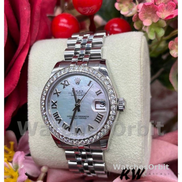 Rolex Datejust 178384 White Mother of Pearl Dial Diamonds 31MM Lady Replica Watch